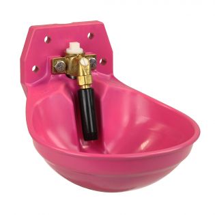 Abreuvoir en plastique rose pour chevaux et veaux