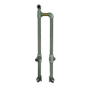 Connection pipe 17'', for dividing wall, two 1/2'' male outlets