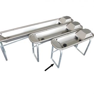 Set of 10' ground mounting legs for rounded water trough