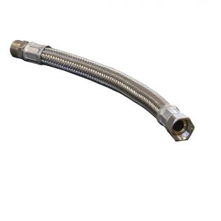 28'' Stainless steel flexible braided hose, 3/4'' thread