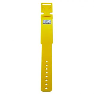 Chevillière pour vache en plastique, jaune, 14'' (36 cm)
