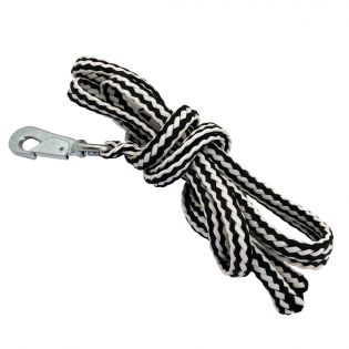 Black/White V-shape braided halter for cow with clip tie