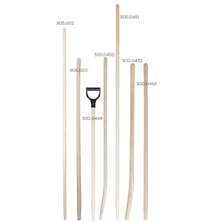 Manche en bois de tremble 72''x1'' pour grattoir et pelle