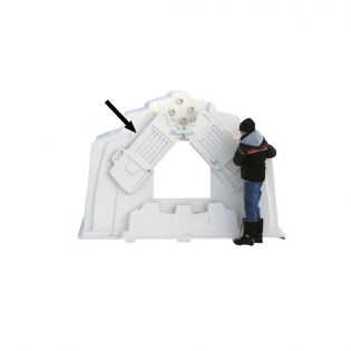 Left rear swing door on group hutch