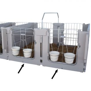 Double front panel for agri-plastics flex-pen