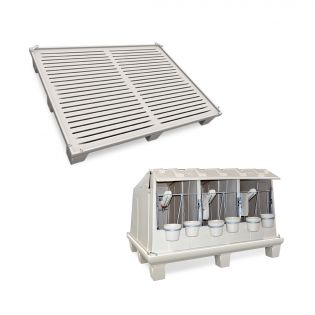 Slatted floor with legs for Agri-Plastics Flex-Hutch