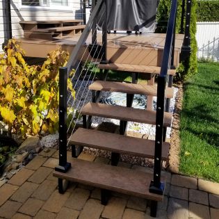 Bark Brown Step, 1,5'' x 11,5'' x 4'