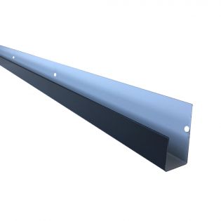 Moulure en J en acier peint Noir 7/8" x 8'