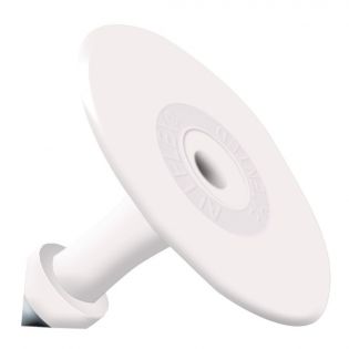 Attache mâle pour étiquette d'oreilles, blanc vierge