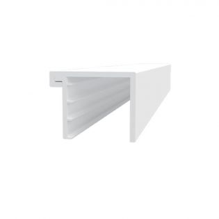 Two parts PVC U-channel moulding for ceiling 1 3/8" x 20'