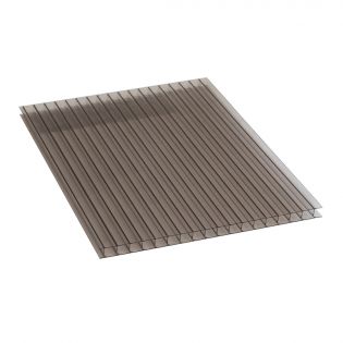 Multiwall Polycarbonate Panel 6 MM, 4' x 12', Bronze