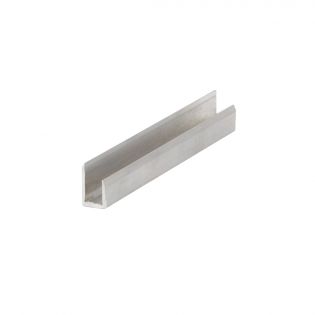 Aluminium U-Profile for 16mm Multiwall Sheet, 8'