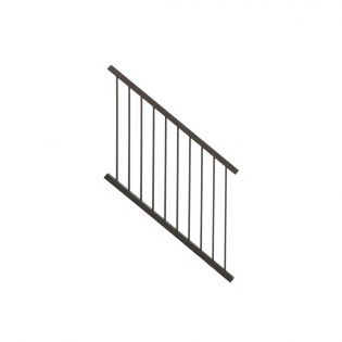 Aluminium Outdoor Stair Railing, Brown 37'' x 46''