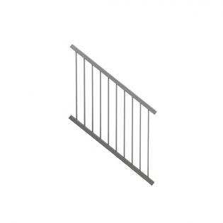 Aluminium Outdoor Stair Railing, Charcoal 37'' x 46''