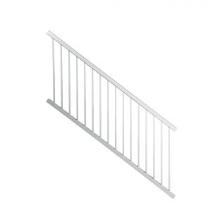 Aluminium Outdoor Stair Railing, White 37'' x 72''