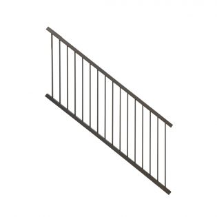 Aluminium Outdoor Stair Railing, Brown 37'' x 72