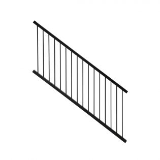 Aluminium Outdoor Stair Railing, Black 37'' x 72''