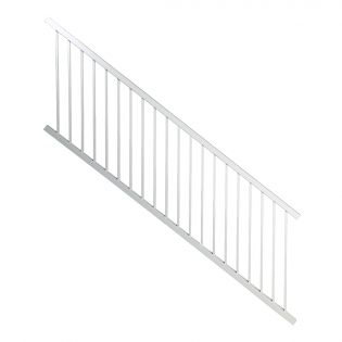 Aluminium Outdoor Stair Railing, White 37'' x 91''