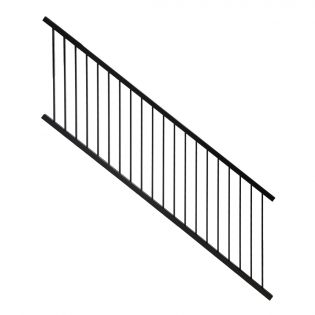 Rampe d'escaliers en aluminium Kléco, Noir 37'' x 91''