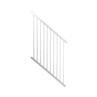 Aluminium Outdoor Stair Railing, White 48'' x 46''