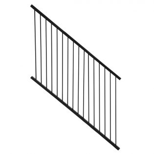 Aluminium Outdoor Stair Railing, Black 48'' x 72''