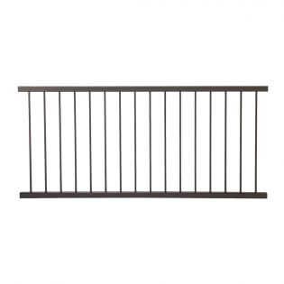 Kleco Aluminum Baluster Railing, Brown, 37’’ x 72’’