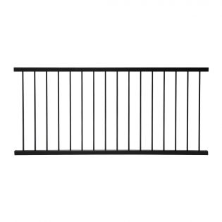 Kleco Aluminum Baluster Railing, Black, 37’’ x 72’’