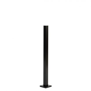 Aluminium Post For Railing, 1 3/4" x 1 3/4", Black