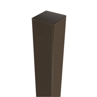 Poteau de rampe en aluminium, 3'' x 3'', Brun