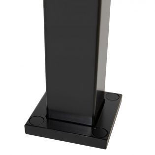 Poteau en aluminium pour clôture piscine, 3'' x 3'', Noir