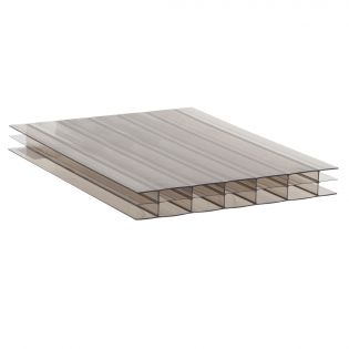 Panneau de polycarbonate Multiwall 16 MM, Bronze, 6' x 24'