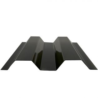 Greca Corrugated Polycarbonate Panel, 0.8 MM, 2'2'' x 16', Smoke