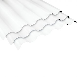 Corrugated PVC panel, 10' 2'' x 36''